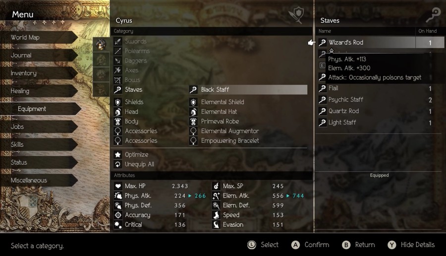 Does staff elemental attack affect magic dmg octopath free